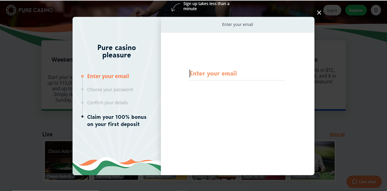 Pure Casino Registration 